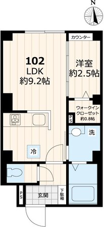 荏原中延駅 徒歩2分 1階の物件間取画像